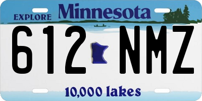 MN license plate 612NMZ
