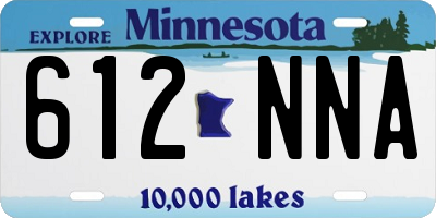 MN license plate 612NNA