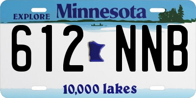 MN license plate 612NNB