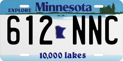 MN license plate 612NNC