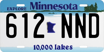 MN license plate 612NND