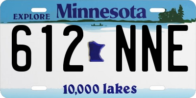 MN license plate 612NNE