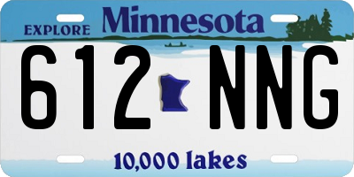 MN license plate 612NNG