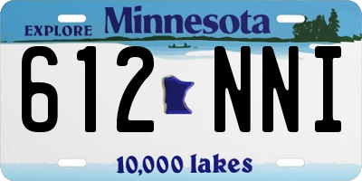 MN license plate 612NNI