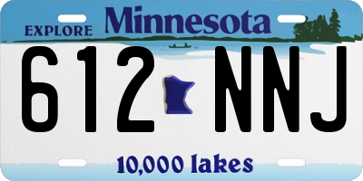 MN license plate 612NNJ