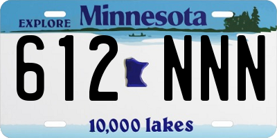 MN license plate 612NNN