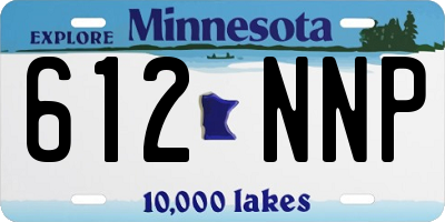 MN license plate 612NNP
