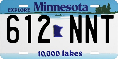 MN license plate 612NNT