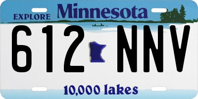 MN license plate 612NNV