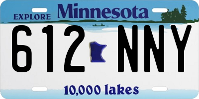 MN license plate 612NNY