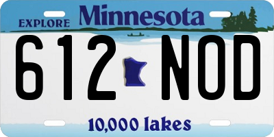 MN license plate 612NOD