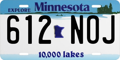 MN license plate 612NOJ