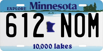 MN license plate 612NOM