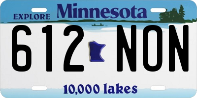MN license plate 612NON