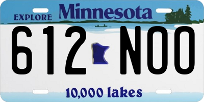 MN license plate 612NOO