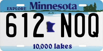 MN license plate 612NOQ