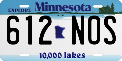 MN license plate 612NOS