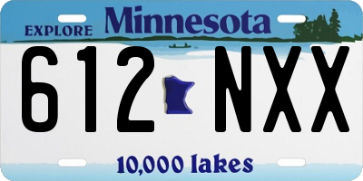 MN license plate 612NXX