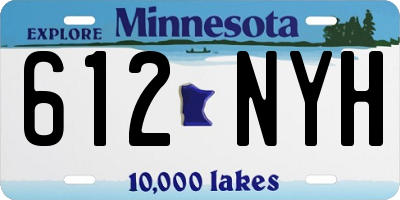 MN license plate 612NYH