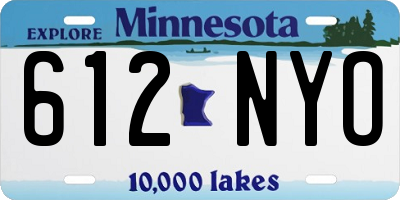 MN license plate 612NYO