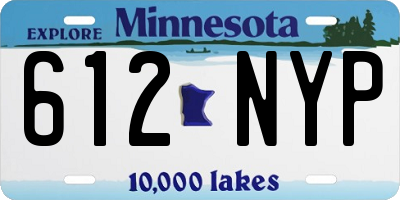 MN license plate 612NYP