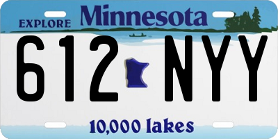 MN license plate 612NYY