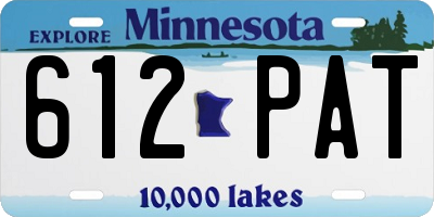 MN license plate 612PAT