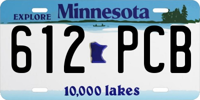 MN license plate 612PCB