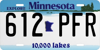 MN license plate 612PFR