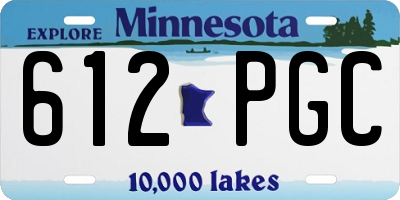 MN license plate 612PGC