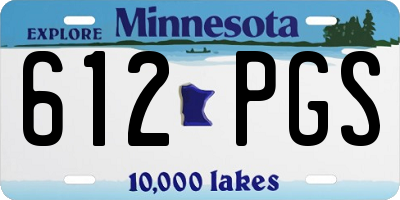 MN license plate 612PGS