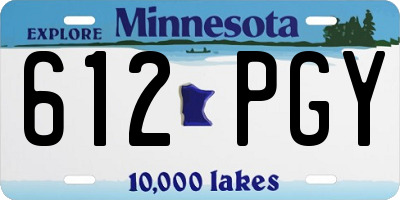 MN license plate 612PGY