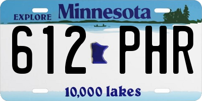 MN license plate 612PHR