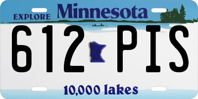 MN license plate 612PIS