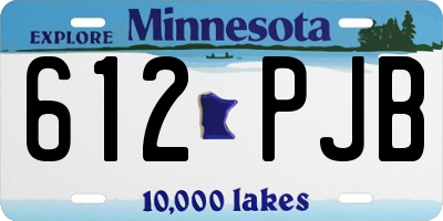 MN license plate 612PJB