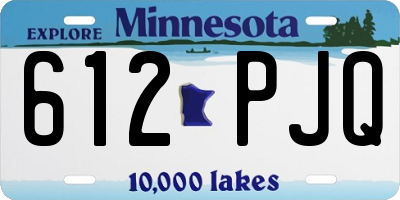 MN license plate 612PJQ