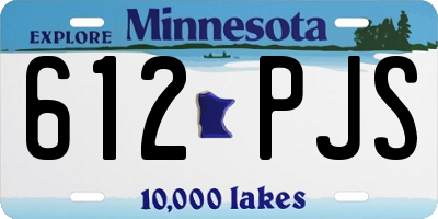 MN license plate 612PJS