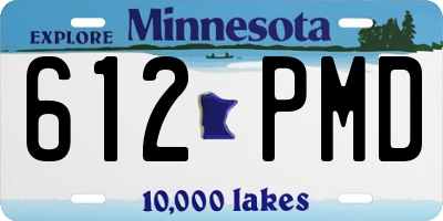 MN license plate 612PMD