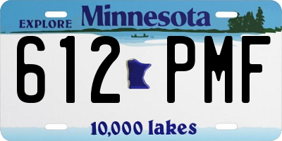 MN license plate 612PMF