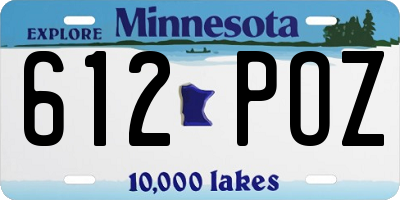 MN license plate 612POZ
