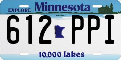 MN license plate 612PPI