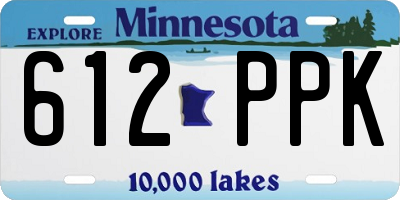 MN license plate 612PPK