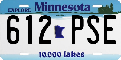 MN license plate 612PSE