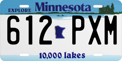 MN license plate 612PXM