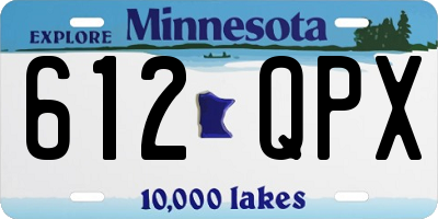 MN license plate 612QPX