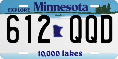 MN license plate 612QQD