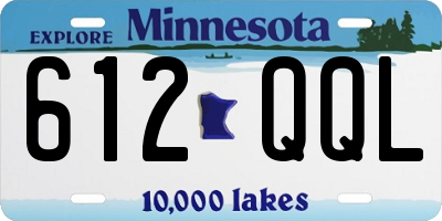 MN license plate 612QQL