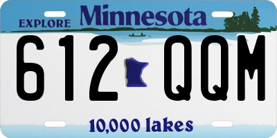 MN license plate 612QQM