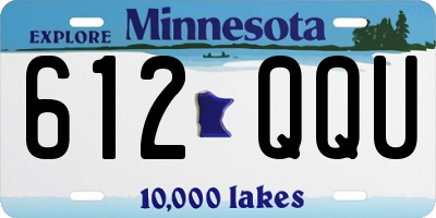 MN license plate 612QQU