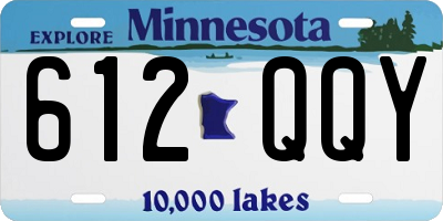 MN license plate 612QQY